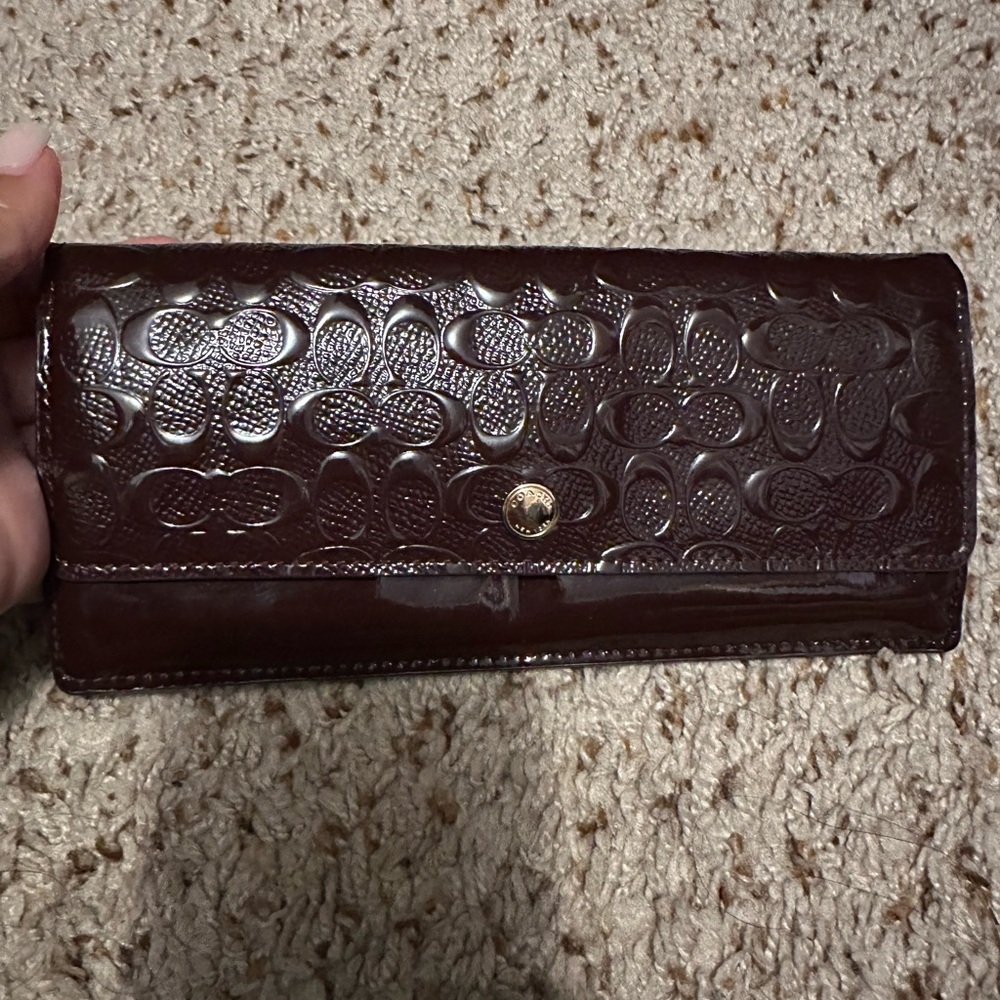 Elegant Burgundy Coach Wallet
